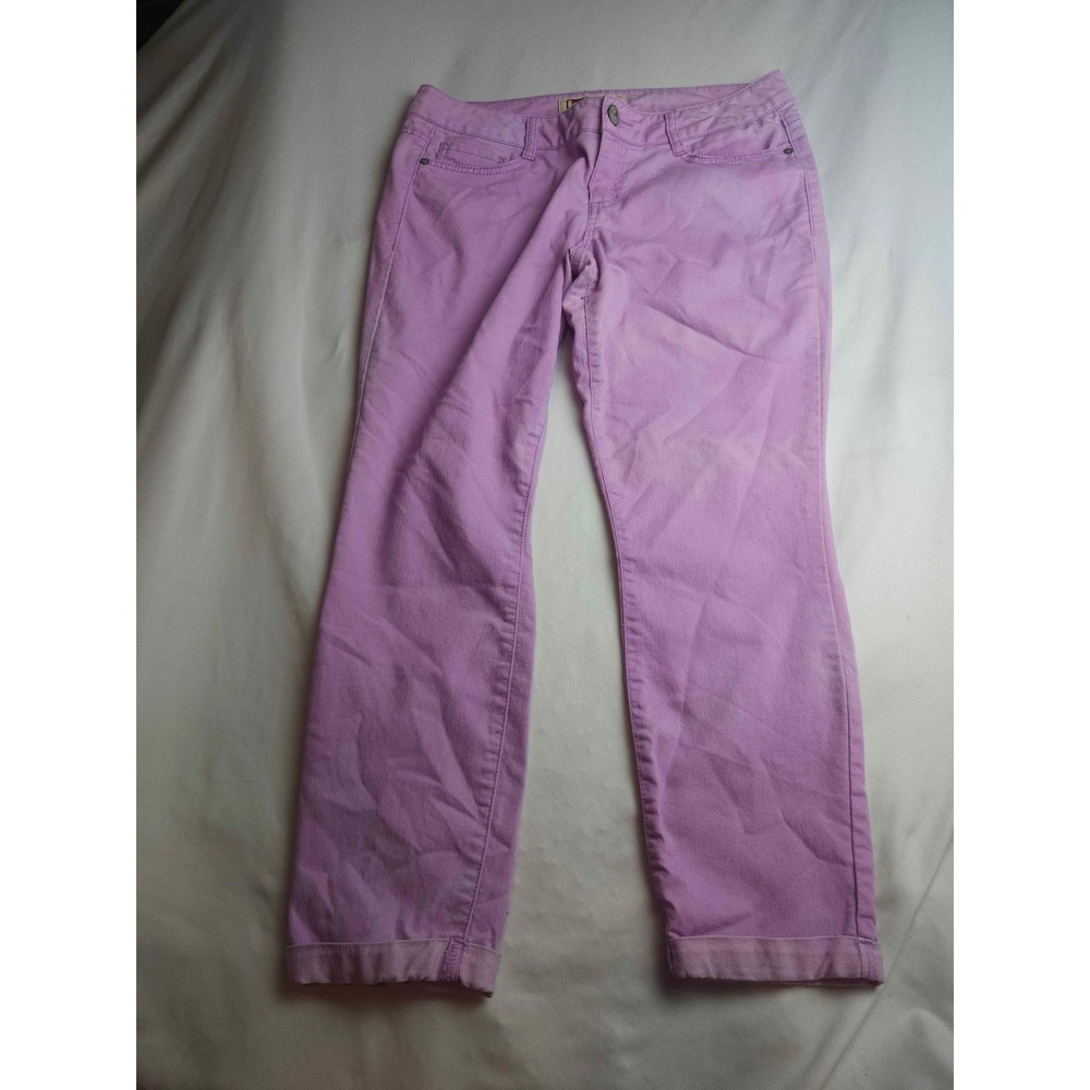 LEI Ashley Lowrise Purple Straight Leg Cuffed Pants Size 11 Regular Womens